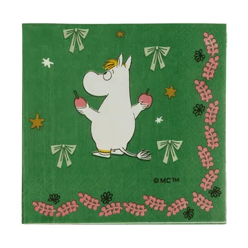 Mumin serviettes en papier - Cadeau d’amour, 33x33 cm, lot de 20 - Moomin Arabia