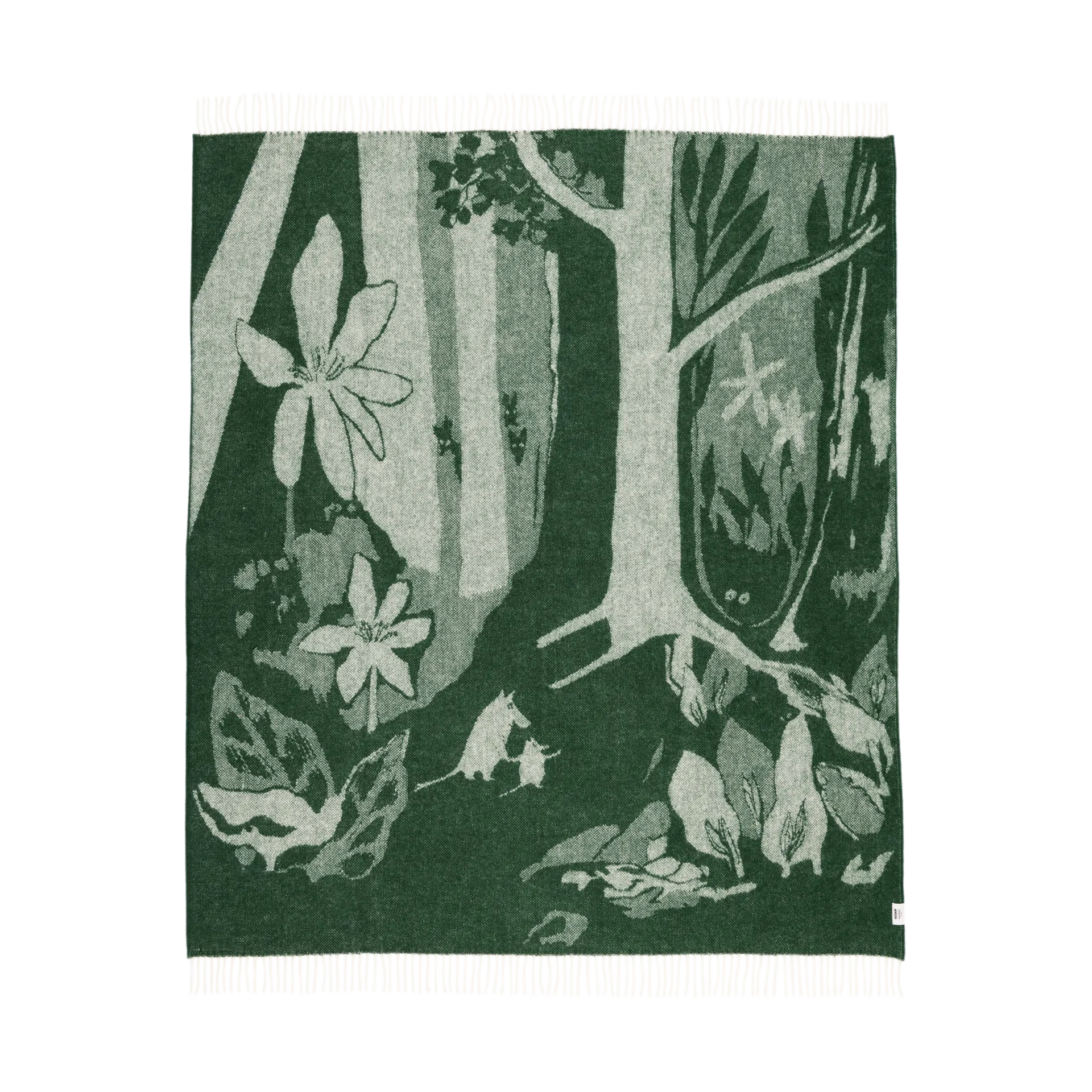 Plaid en laine Moomin 130x170 cm, Vert Moomin Arabia