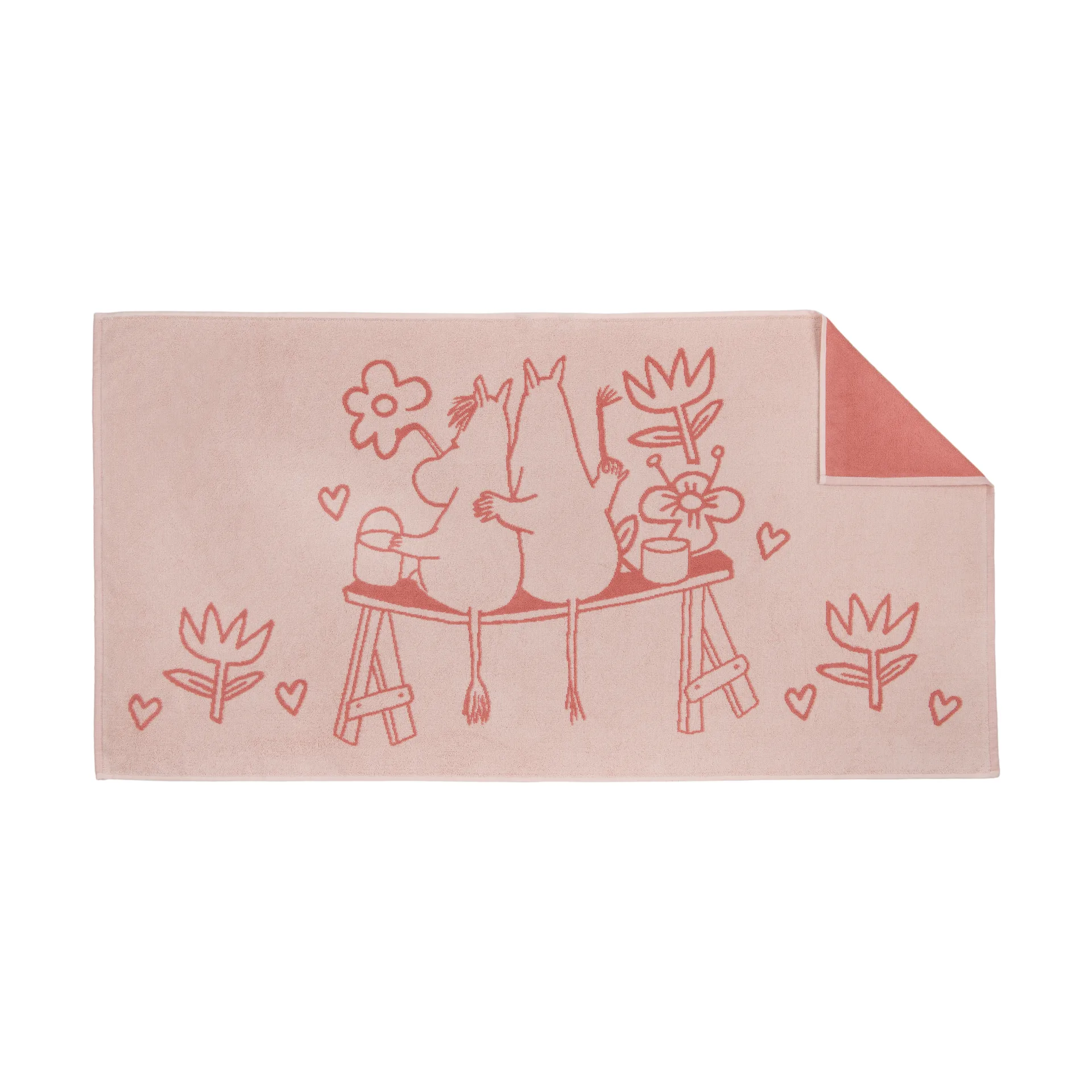Serviette de bain Moomin 70x140 cm, Amour rose Moomin Arabia