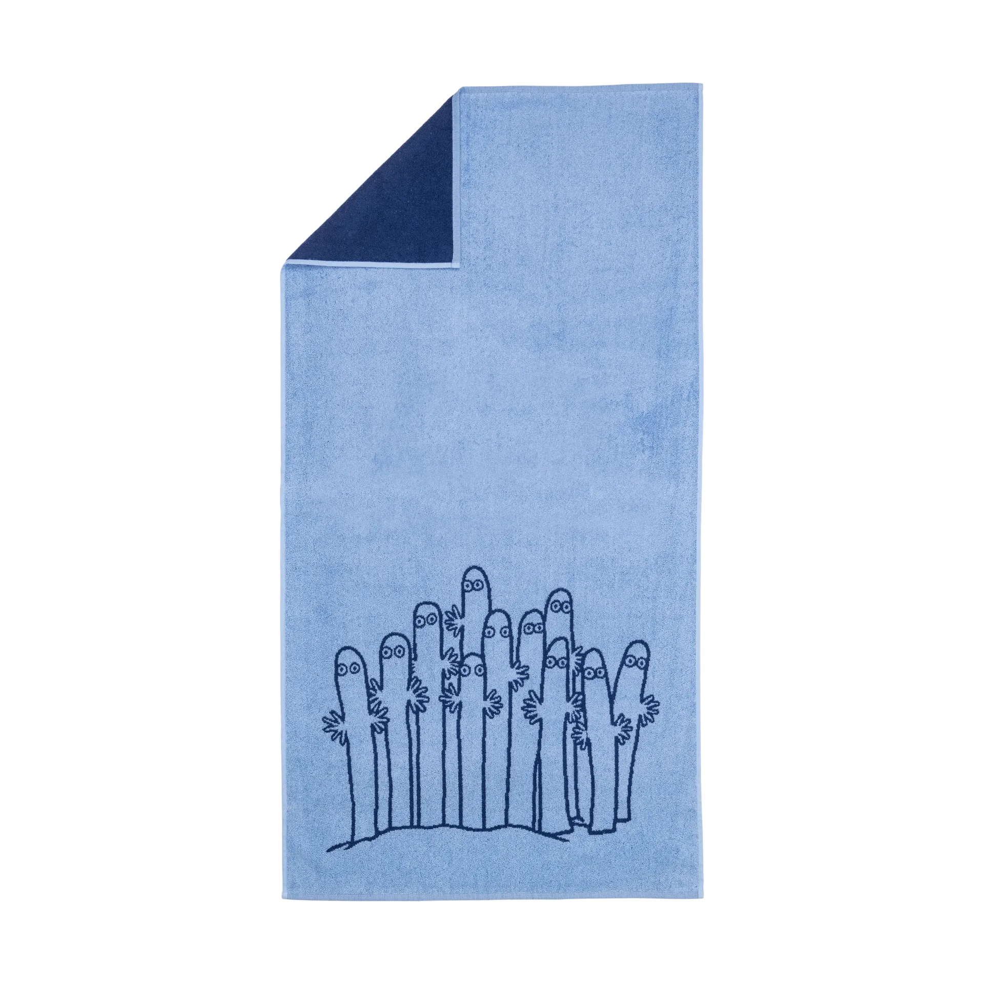 Serviette de bain Moomin 70x140 cm, Hattifnattarna blå Moomin Arabia