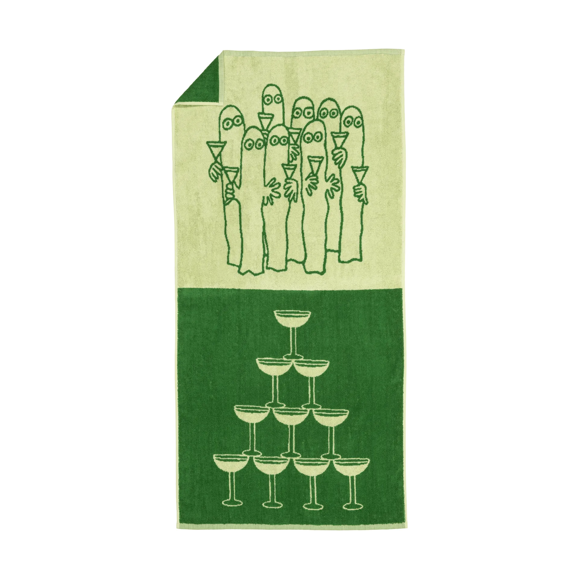 Serviette de bain Moomin 70x140 cm, Hattifnattarna, vert Moomin Arabia