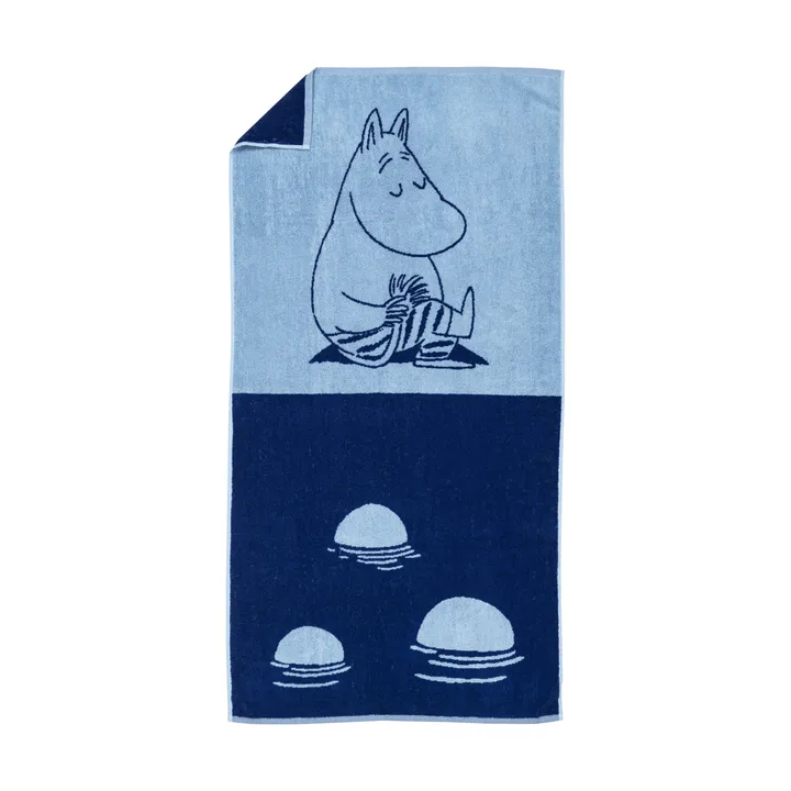 Serviette de bain Moomin 70x140 cm - Moomintroll marin bleu - Moomin Arabia