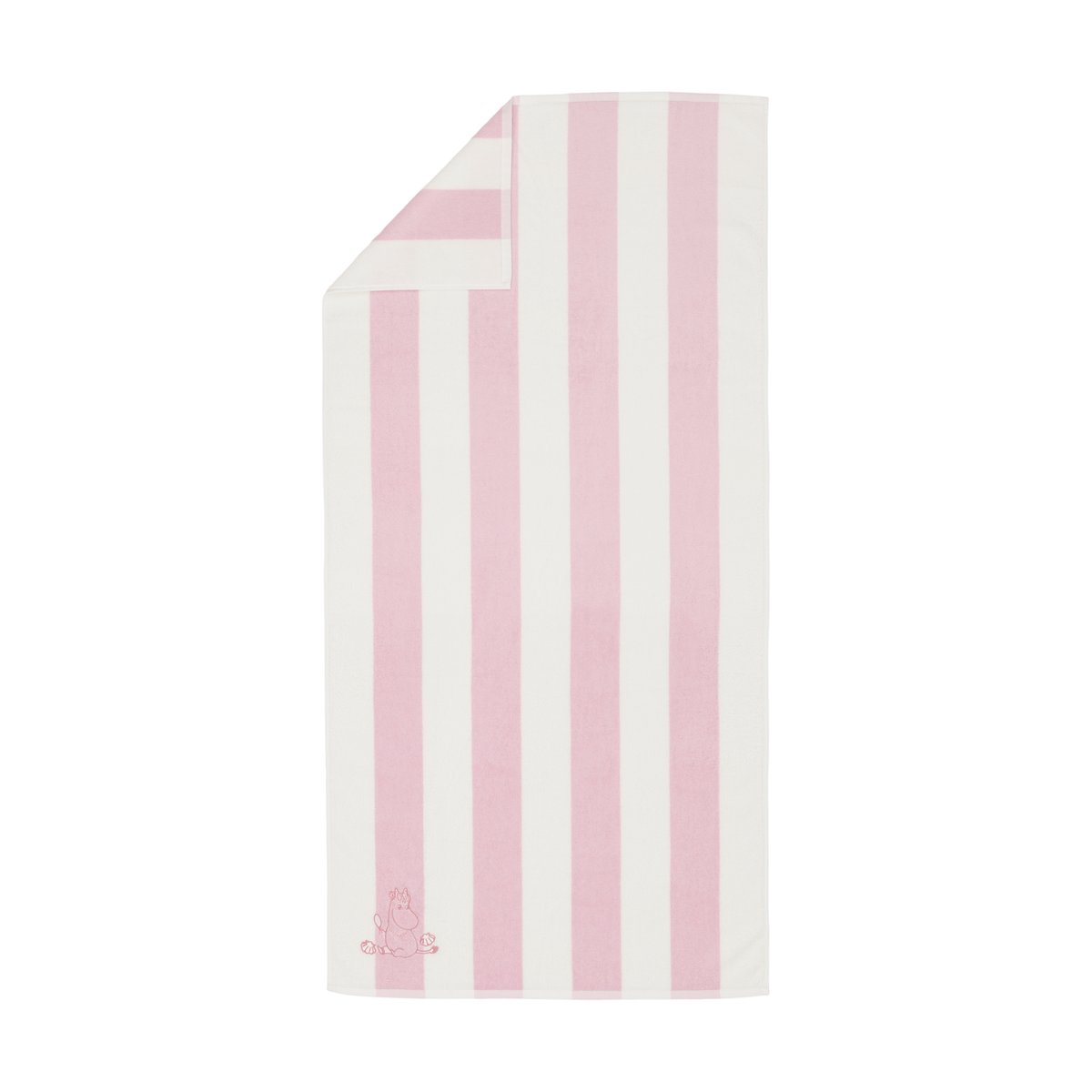 Moomin Arabia Serviette de bain Moomin 70x140 cm Snäckskal rosa-vit