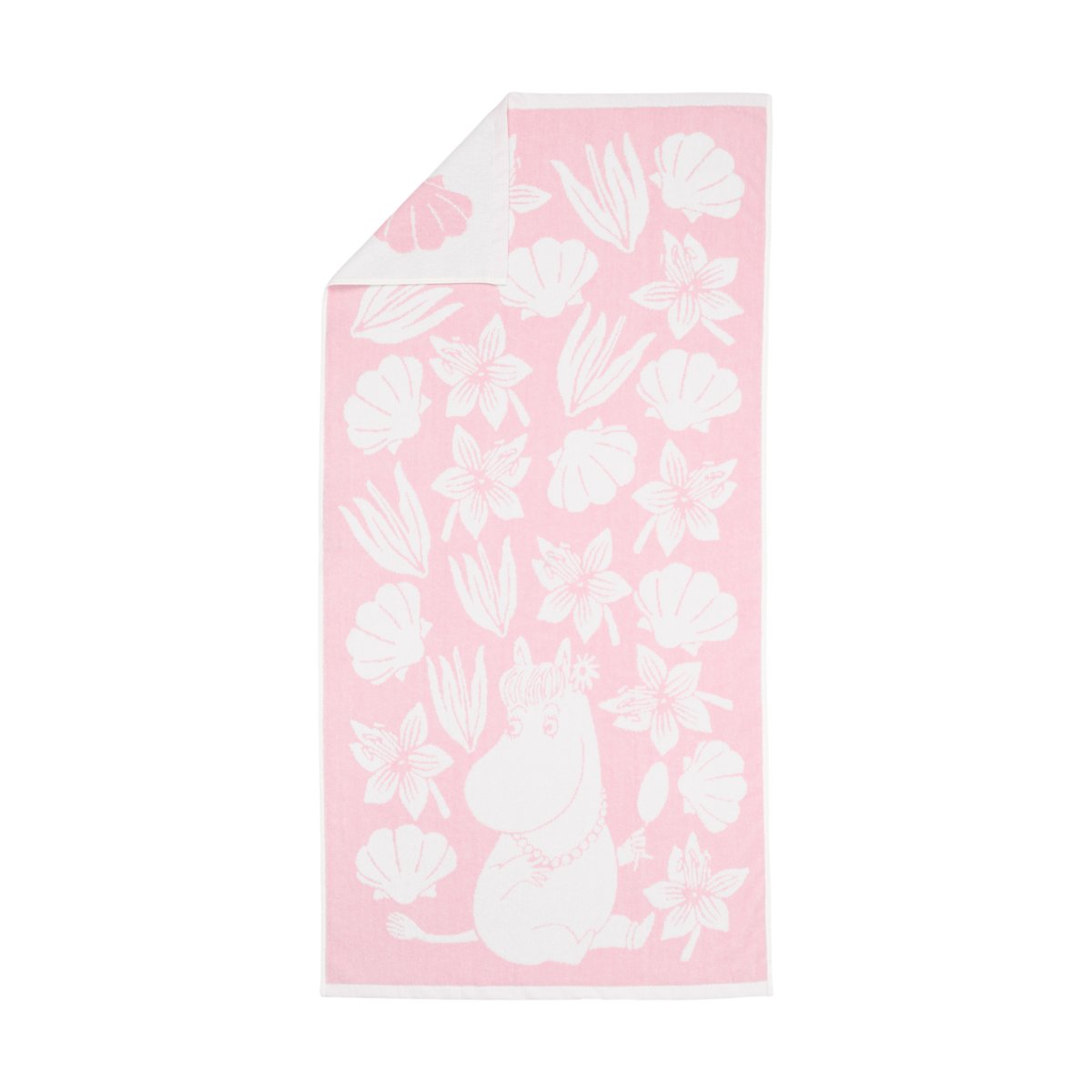Moomin Arabia Serviette de bain Moomin 70x140 cm Snäckskal rosa