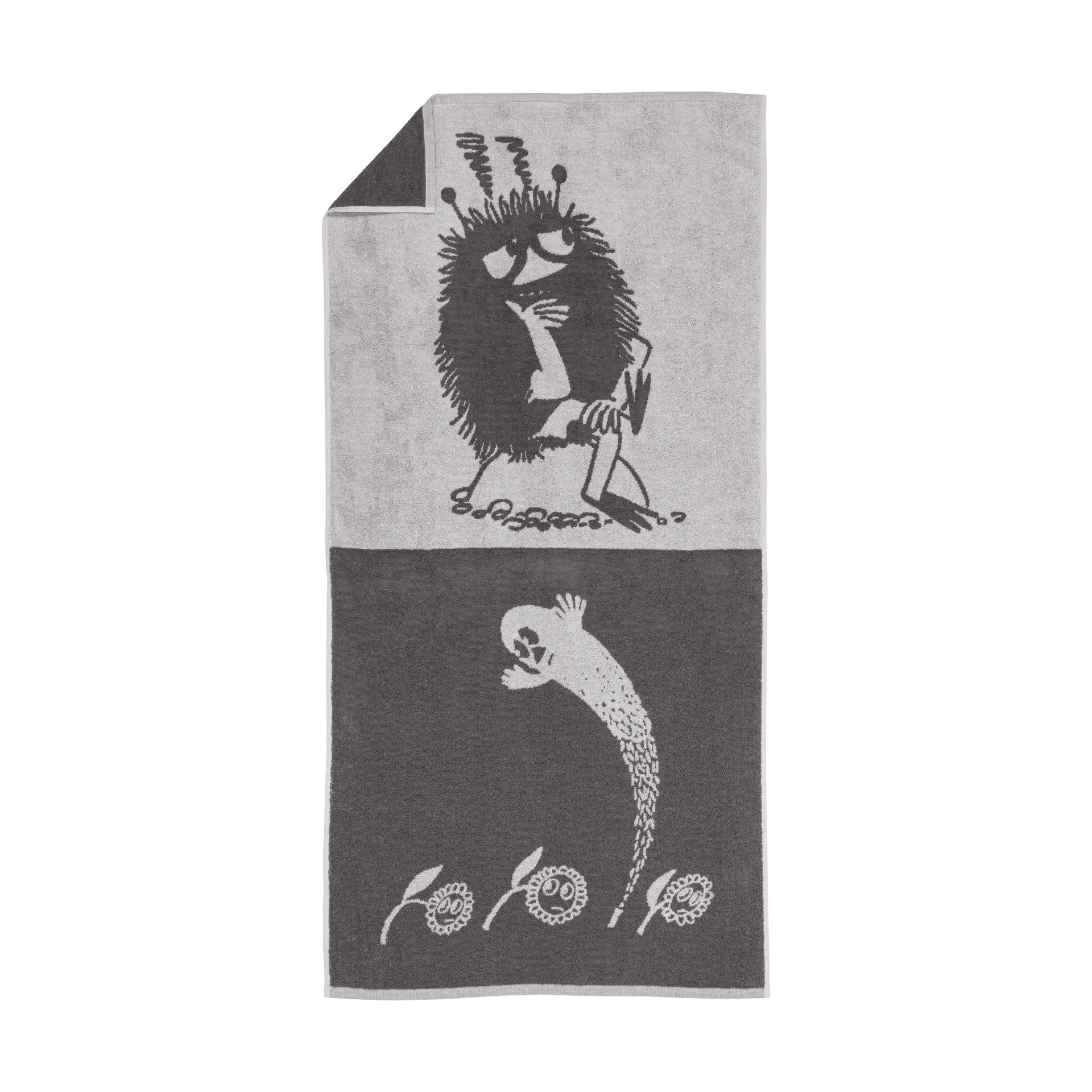 Serviette de bain Moomin 70x140 cm, Stinky, gris Moomin Arabia