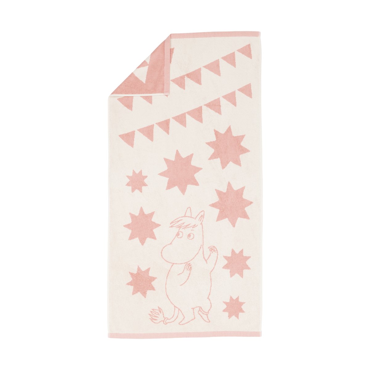 Moomin Arabia Serviette de bain Moomin 70x140 cm stjärnor rosa