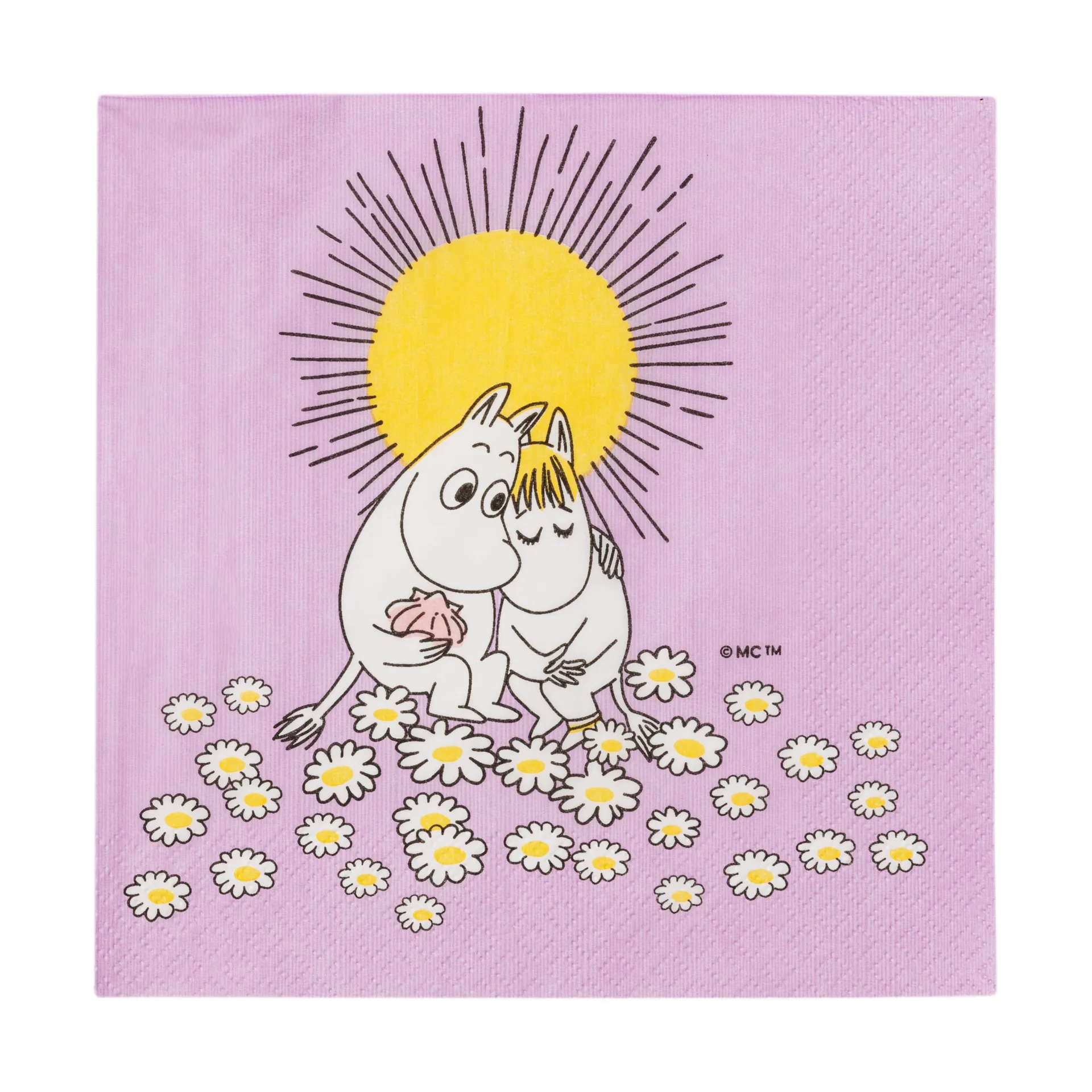 Serviette en papier Moomin Förälskade 33x33 cm, Lot de 20 Moomin Arabia