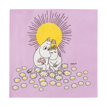 Serviette en papier Moomin Förälskade 33x33 cm - Lot de 20 - Moomin Arabia