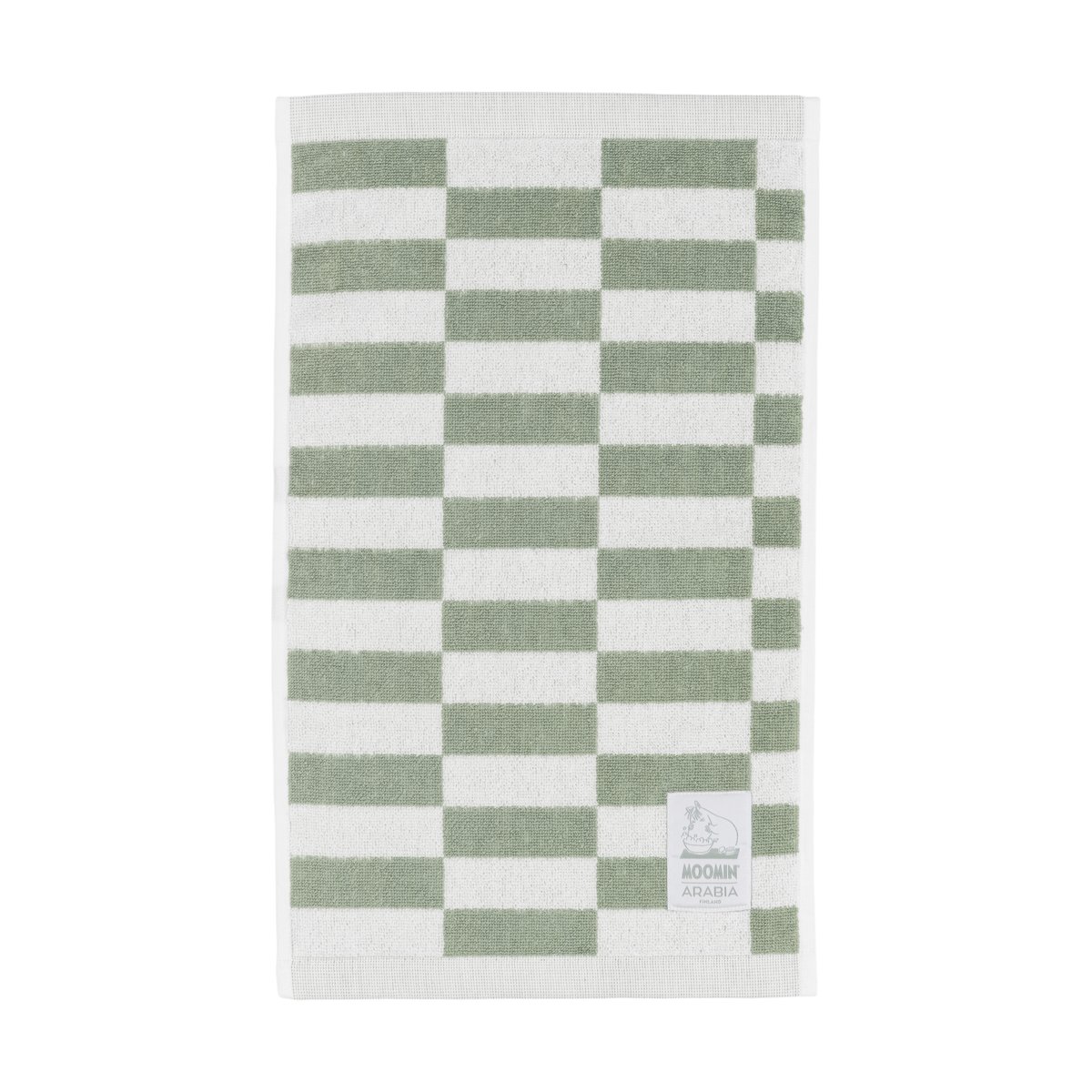 Moomin Arabia Serviette Mumin 30x50 cm Rutor vert | Design Scandinave | Serviettes de bain | Vert