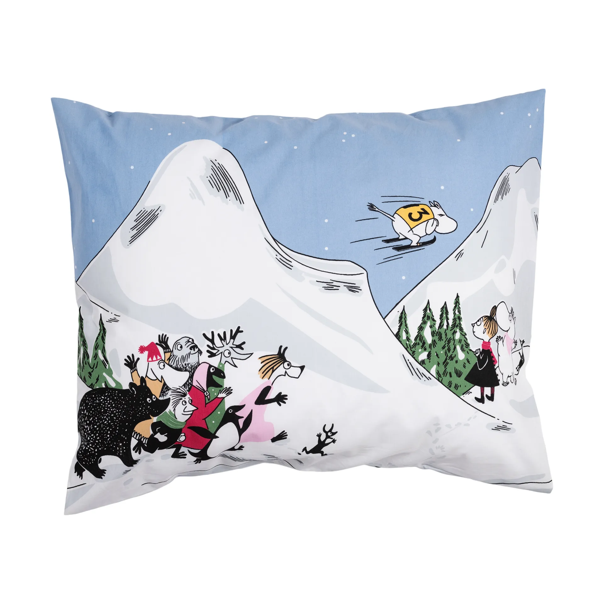Taie d'oreiller Moomin Ski jumping, 50x60 cm Moomin Arabia