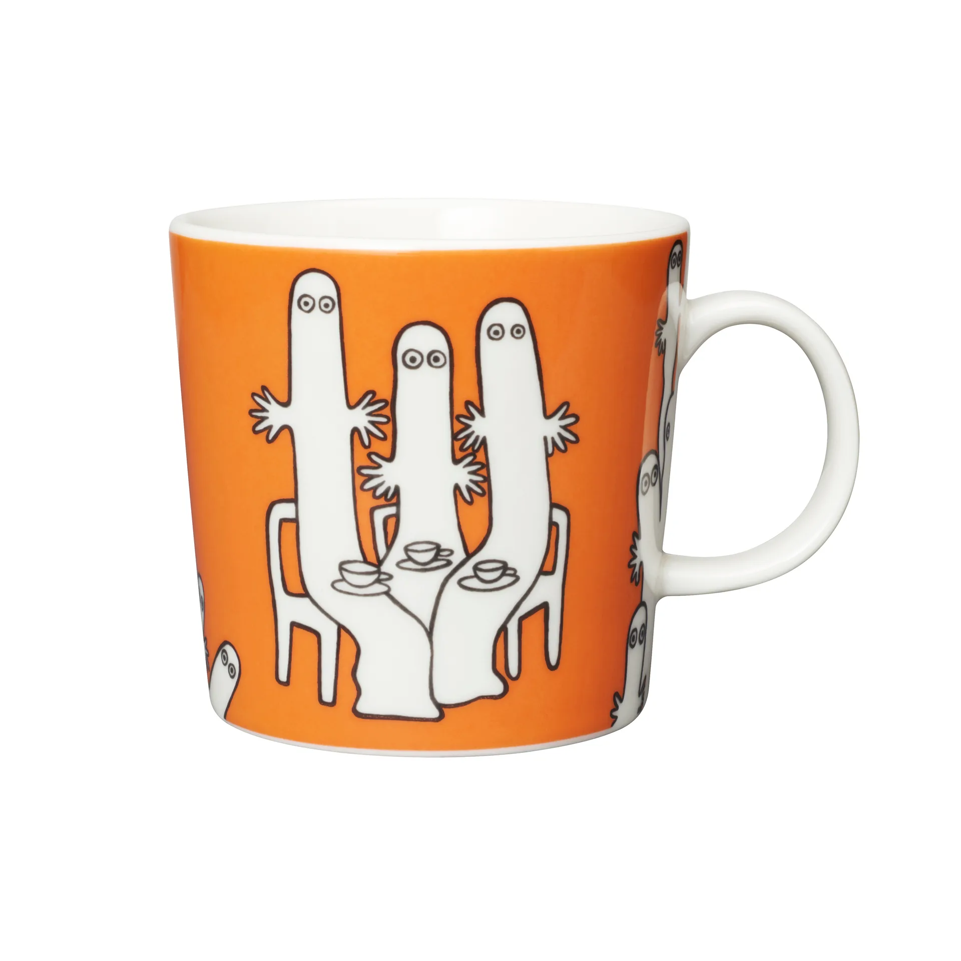 Tasse Mumin Classic 75 ans Limited Edition, Hattifnattarna orange Moomin Arabia