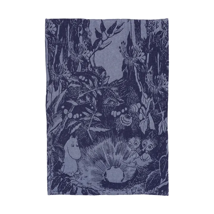 Torchon Forêt mystérieuse Moomin - Blå, 45x66 cm - Moomin Arabia