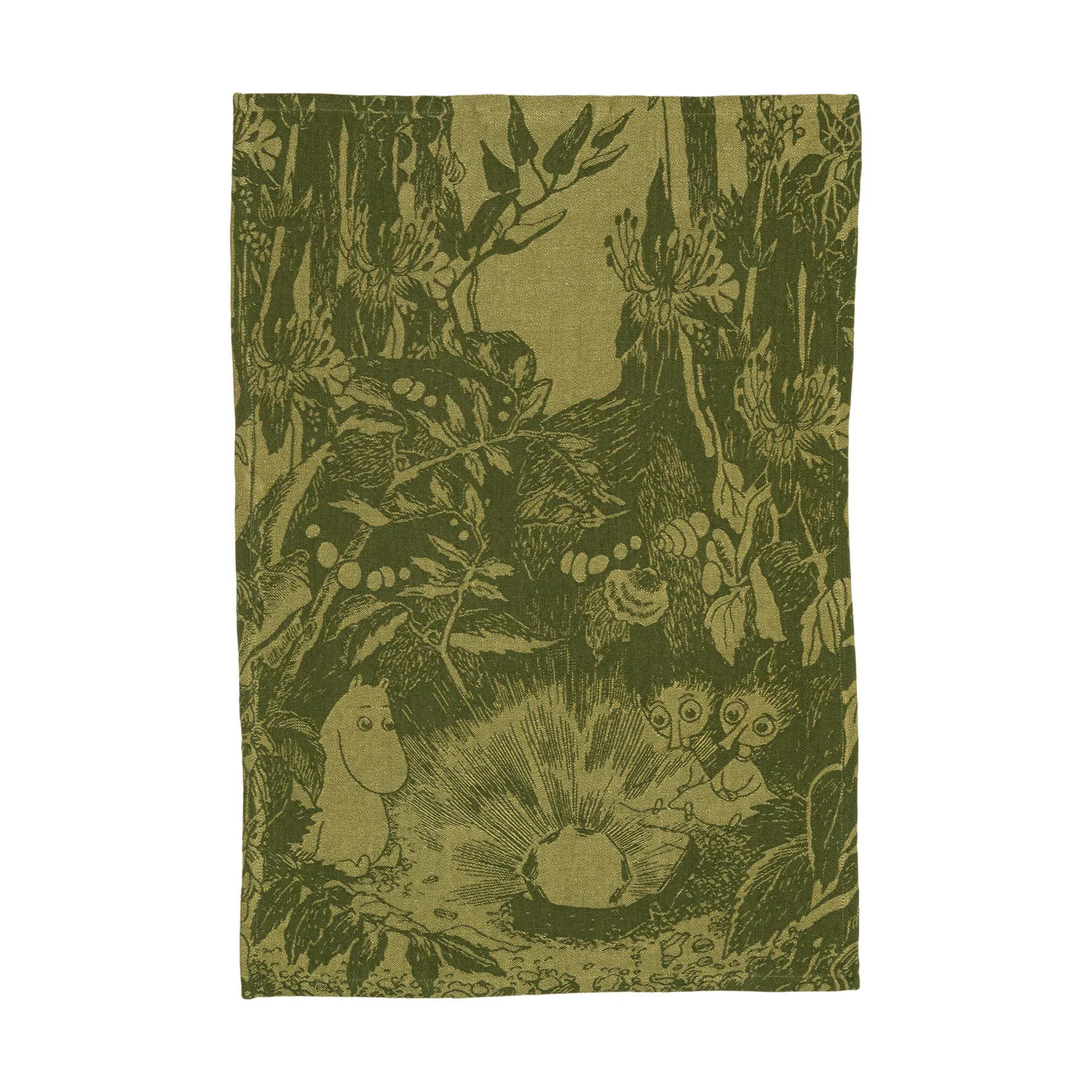 Torchon Forêt mystérieuse Moomin, Grön, 45x65 cm Moomin Arabia