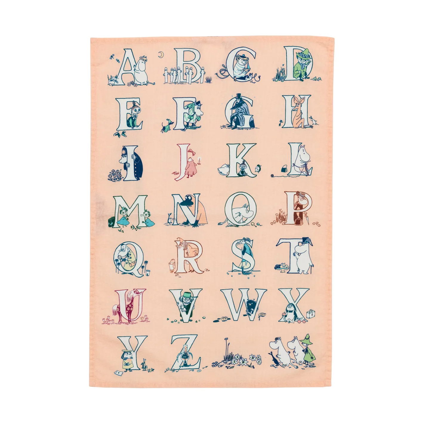 Torchon Mumin 50x70 cm lot de 2, Alphabet Moomin Arabia