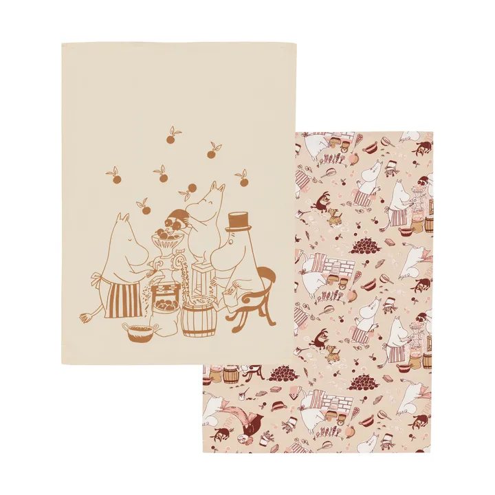 Torchon Mumin 50x70 cm lot de 2 - Joie à la maison - Moomin Arabia