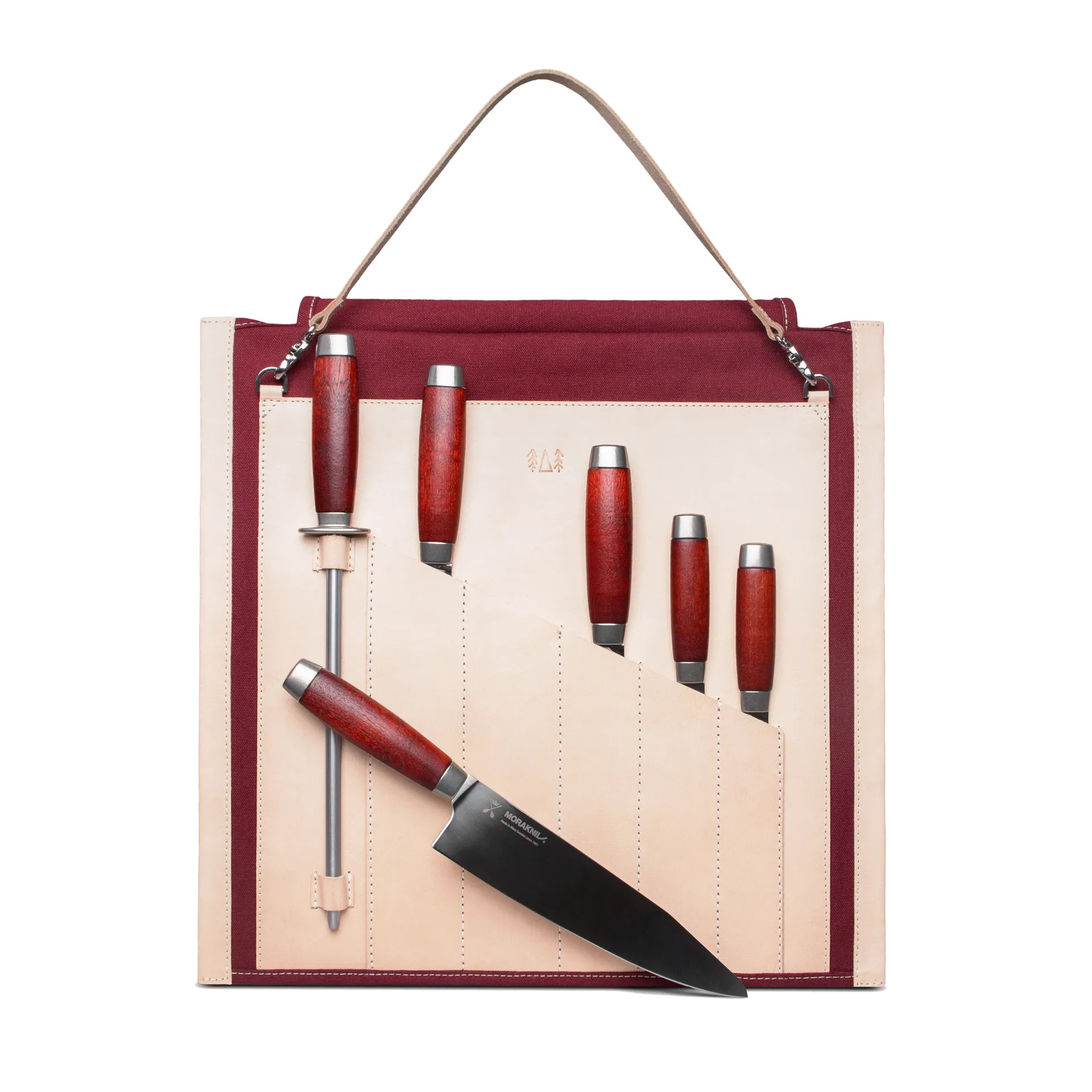 Étui roulé à couteaux Sandqvist Morakniv pour couteaux Classic 1891, rouge Morakniv