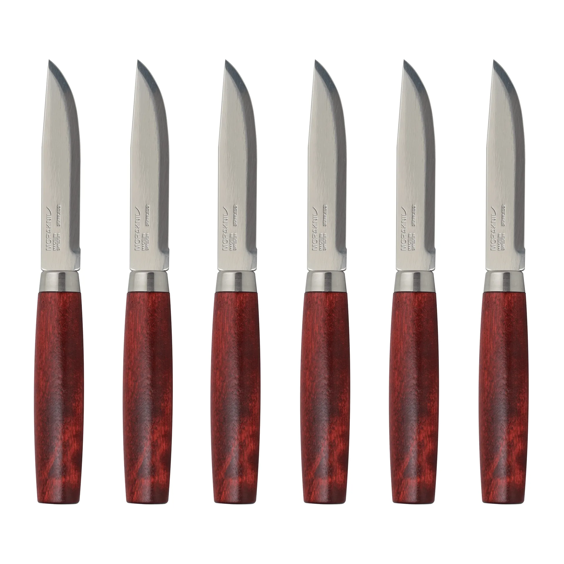 Morakniv Classic Steak Knife Lot de 6, Rouge Morakniv