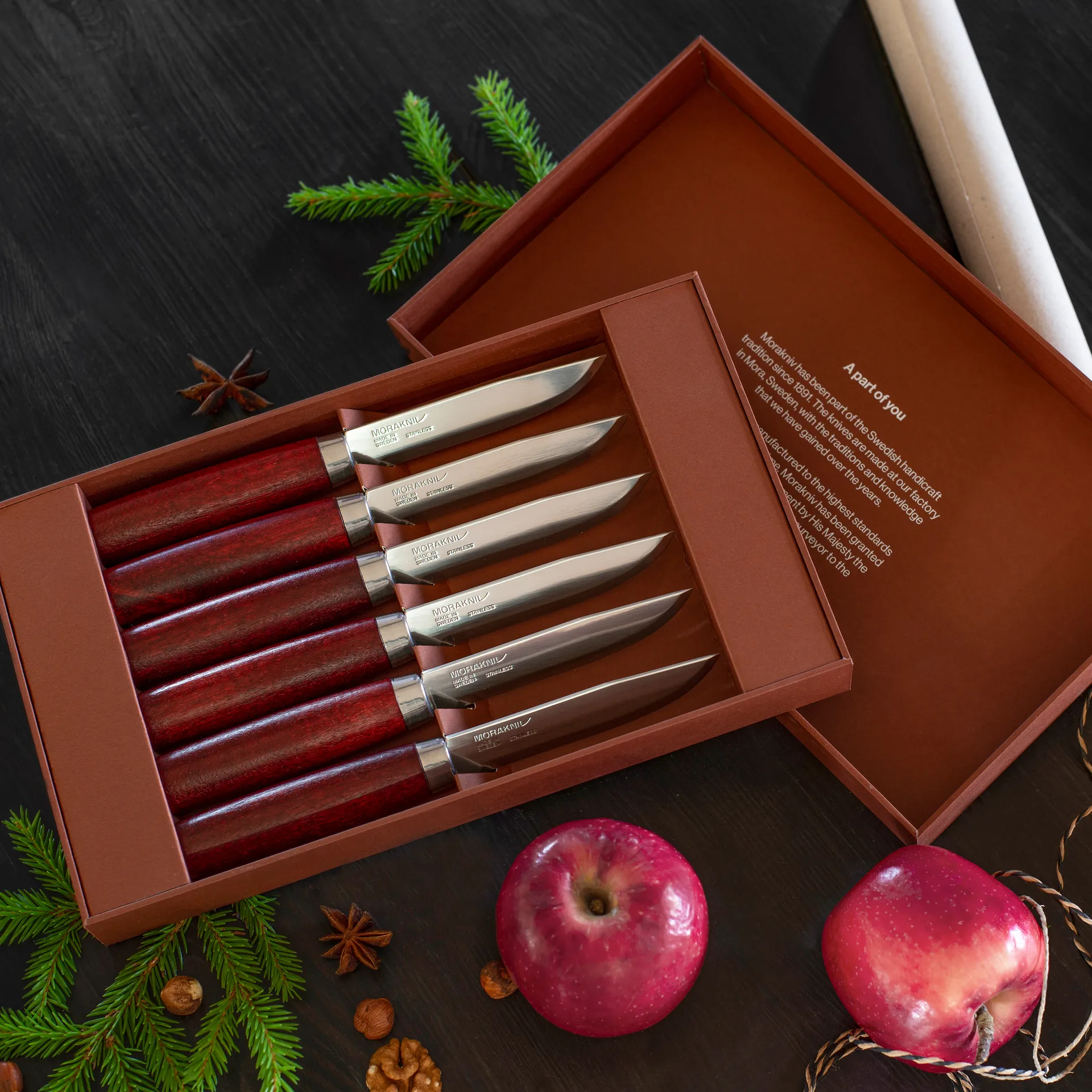 Morakniv Classic Steak Knife Lot de 6, Rouge Morakniv
