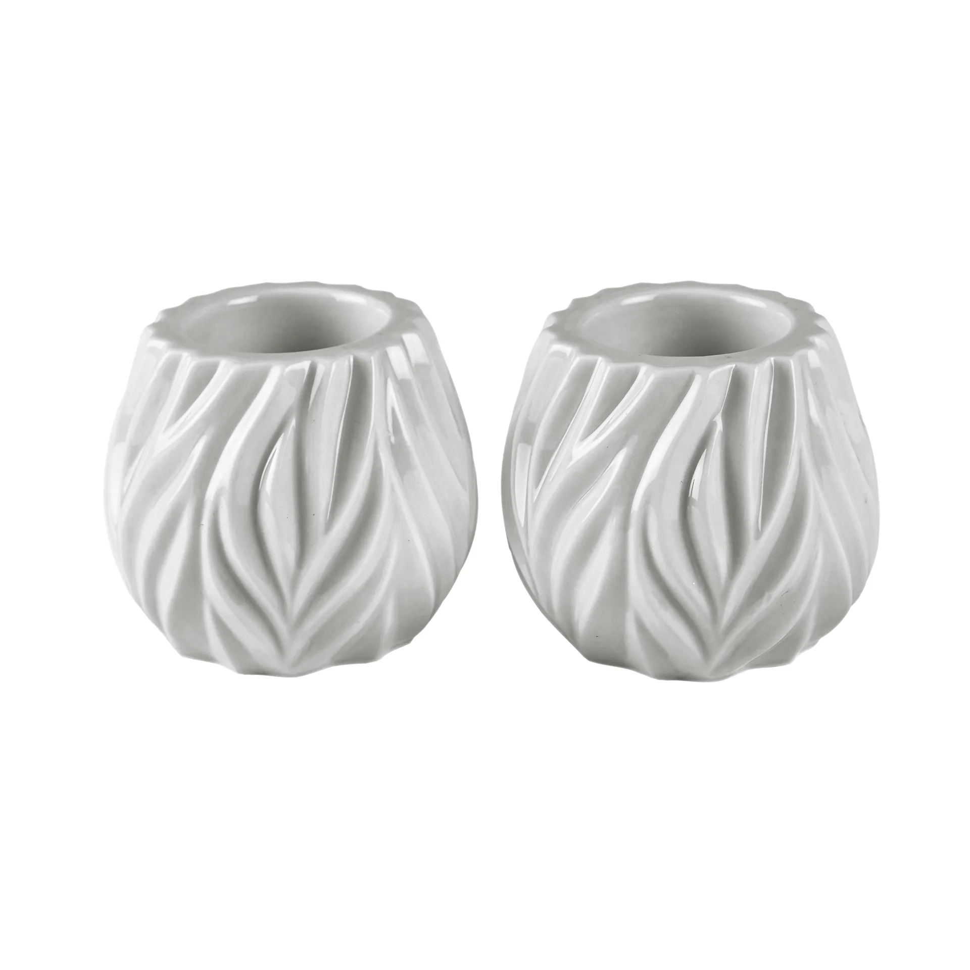 Bougeoir Flame Lot de 2, Blanc Morsø