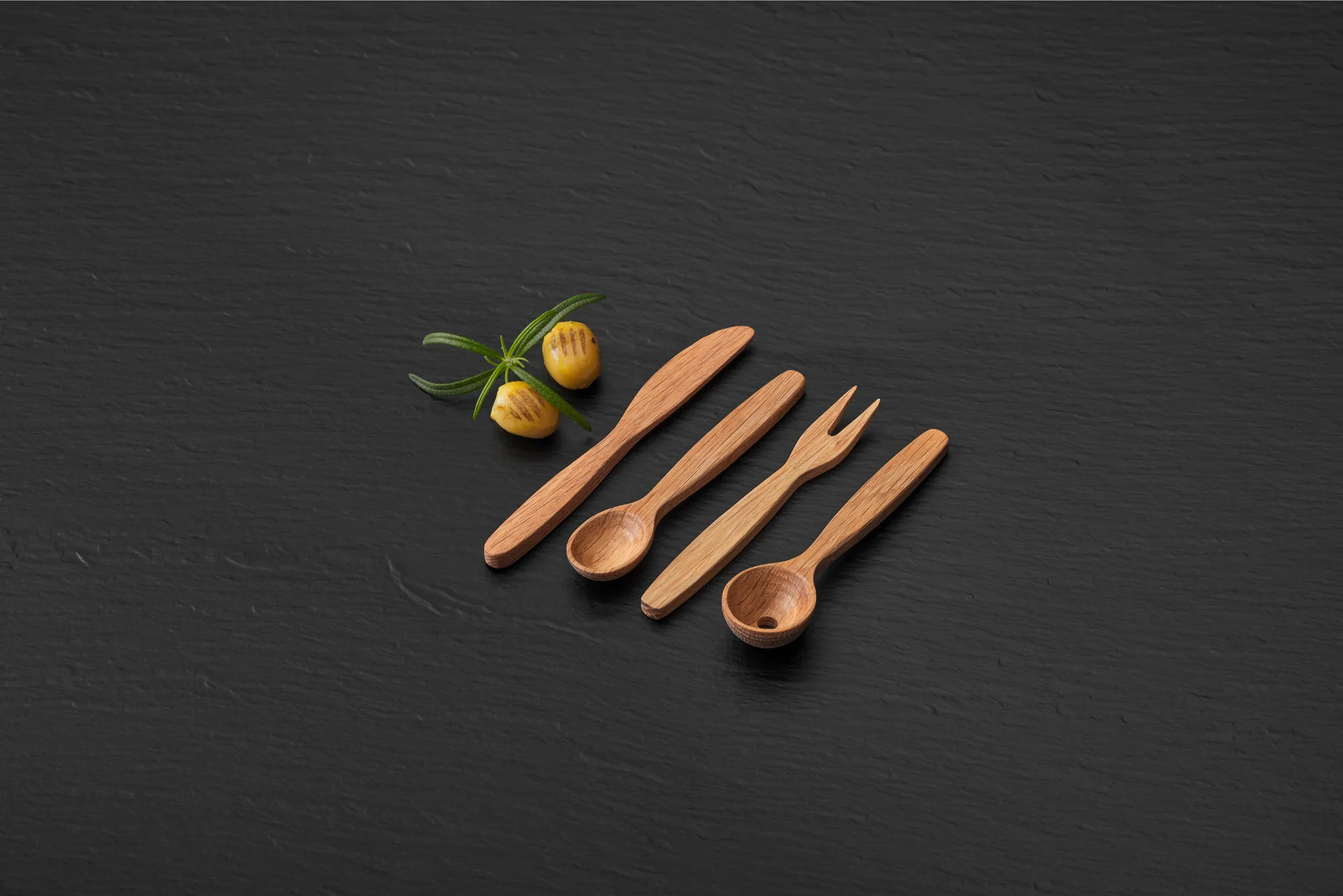 Ensemble de tapas Foresta, 4 pièces, Chêne Morsø