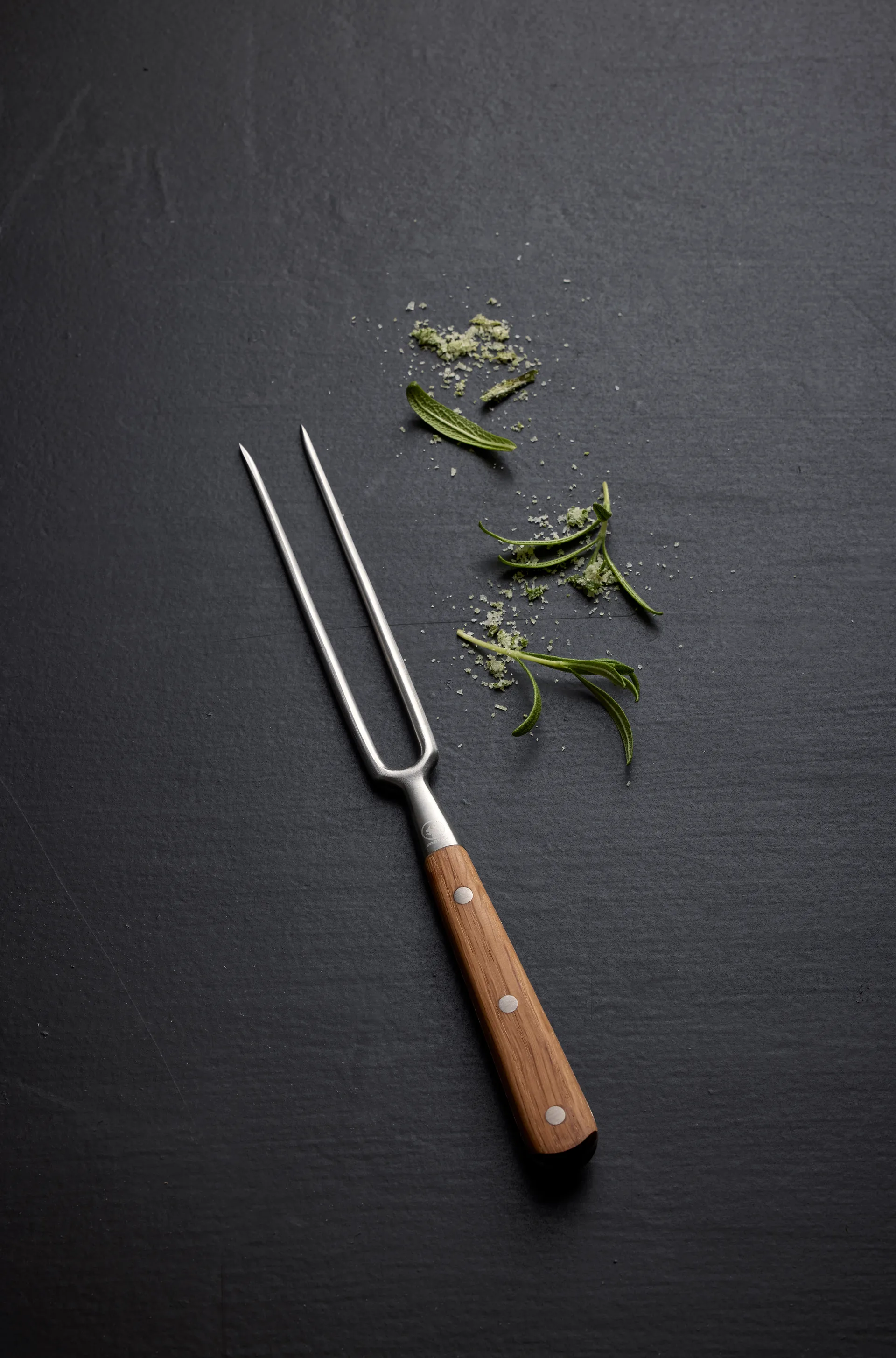 Fourchette à steak Foresta 28 cm, Acier inoxydable-chêne Morsø