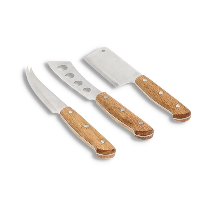 Lot de couteaux à fromage Foresta 3 pièces - Chêne-acier inoxydable - Morsø