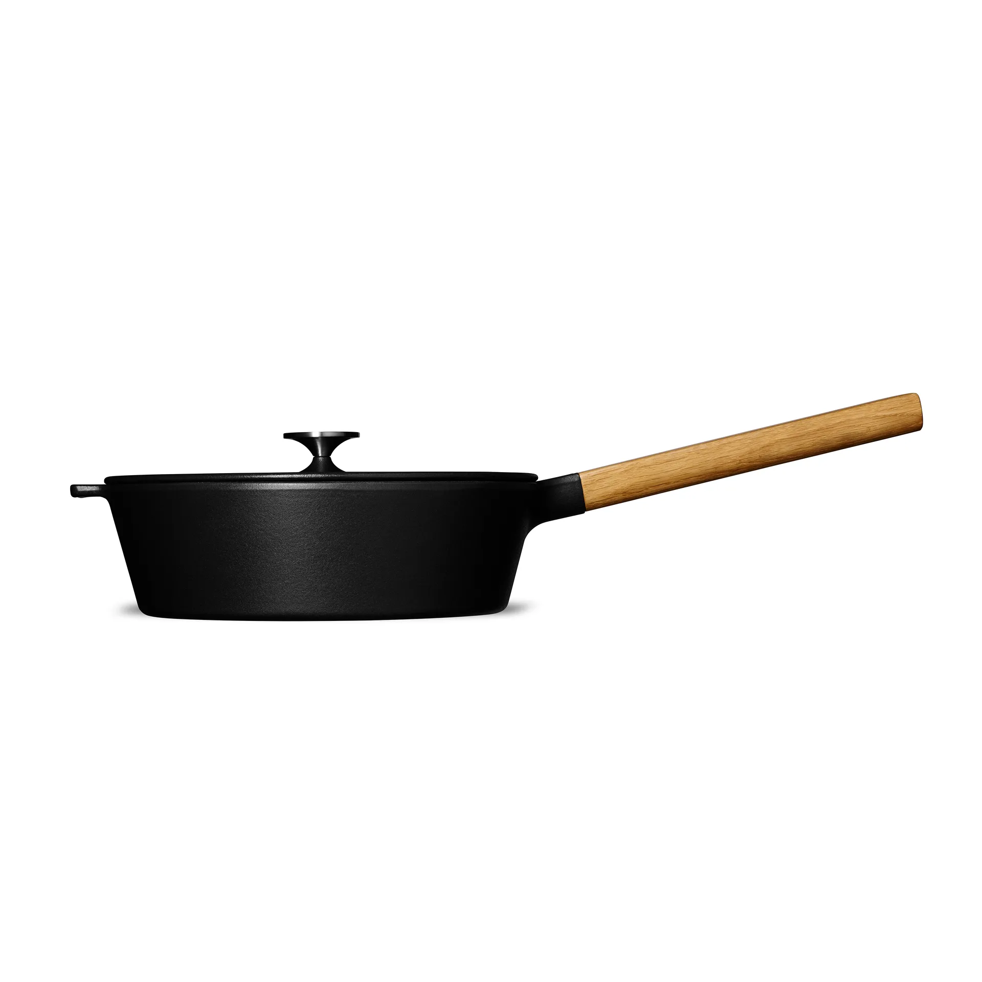 Sauteuse à couvercle NAC 2,2 l, Fonte-chêne Morsø
