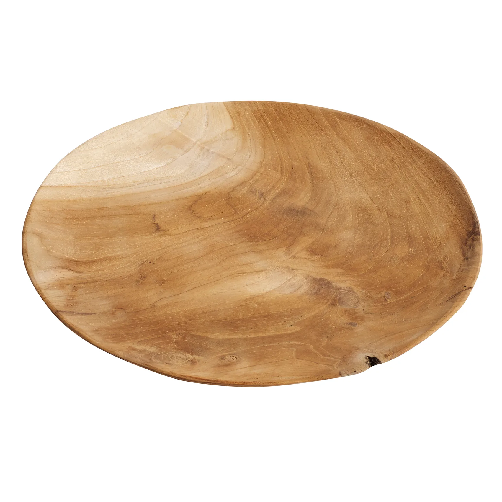 Assiette Muubs teak 37cm, Nature MUUBS