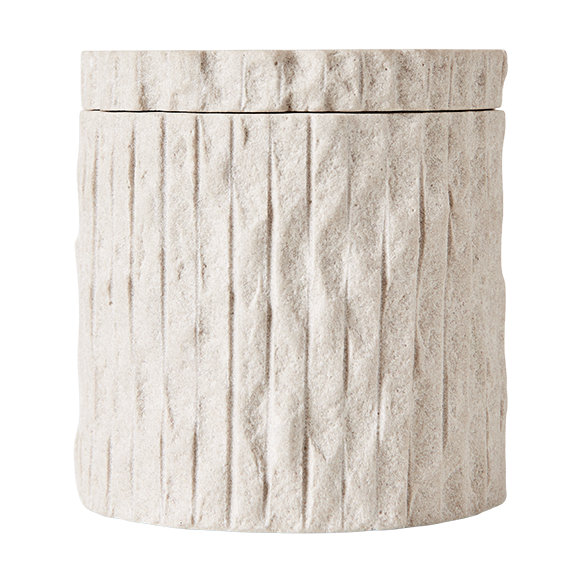 MUUBS Bocal avec couvercle Kama o9,5 cm Sable | Design Scandinave | Boites & bocaux | Beige