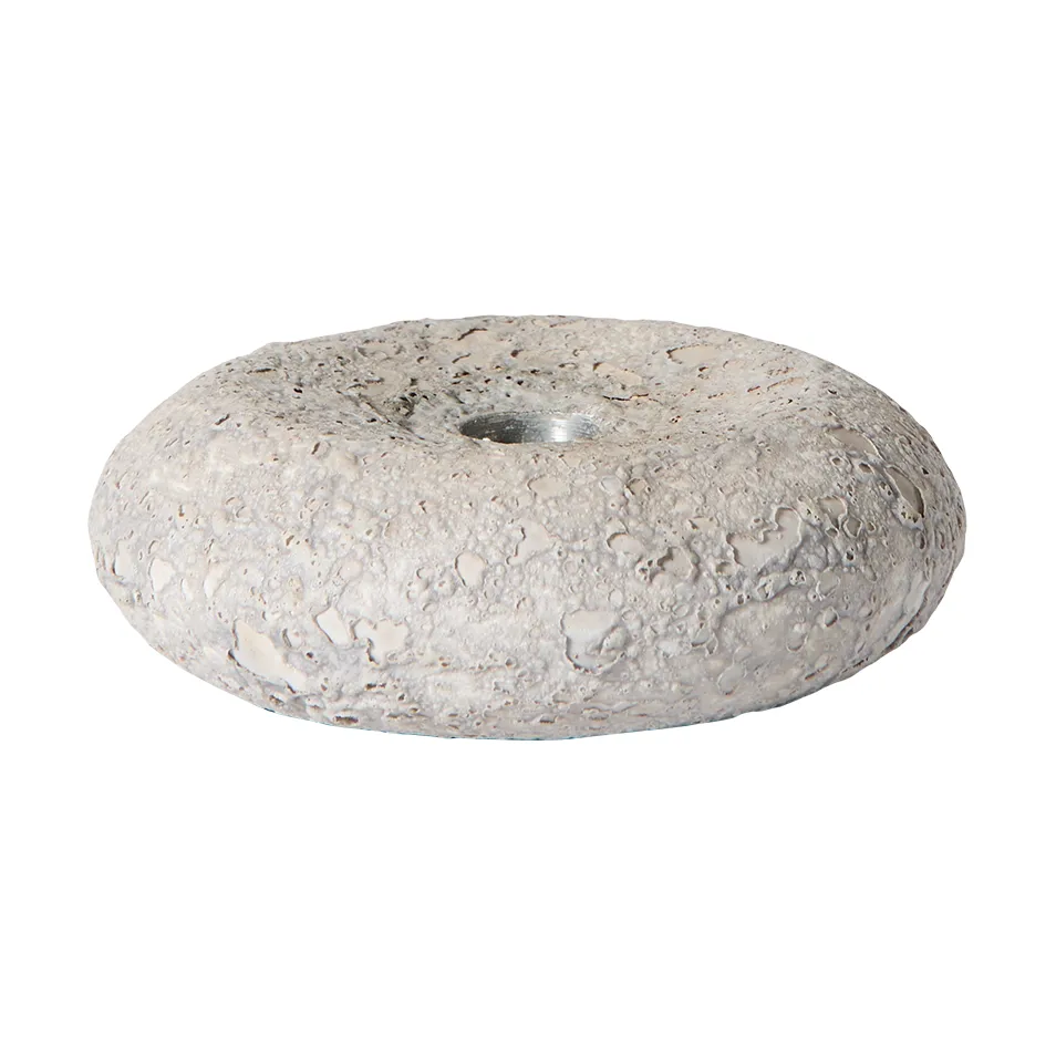Bougeoir Luna, Grey, Ø13x4,8 cm MUUBS