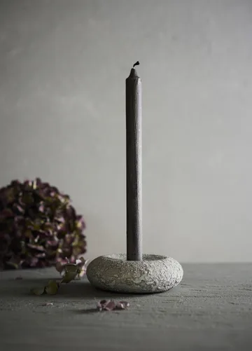 Bougeoir Luna - Grey, Ø13x4,8 cm - MUUBS