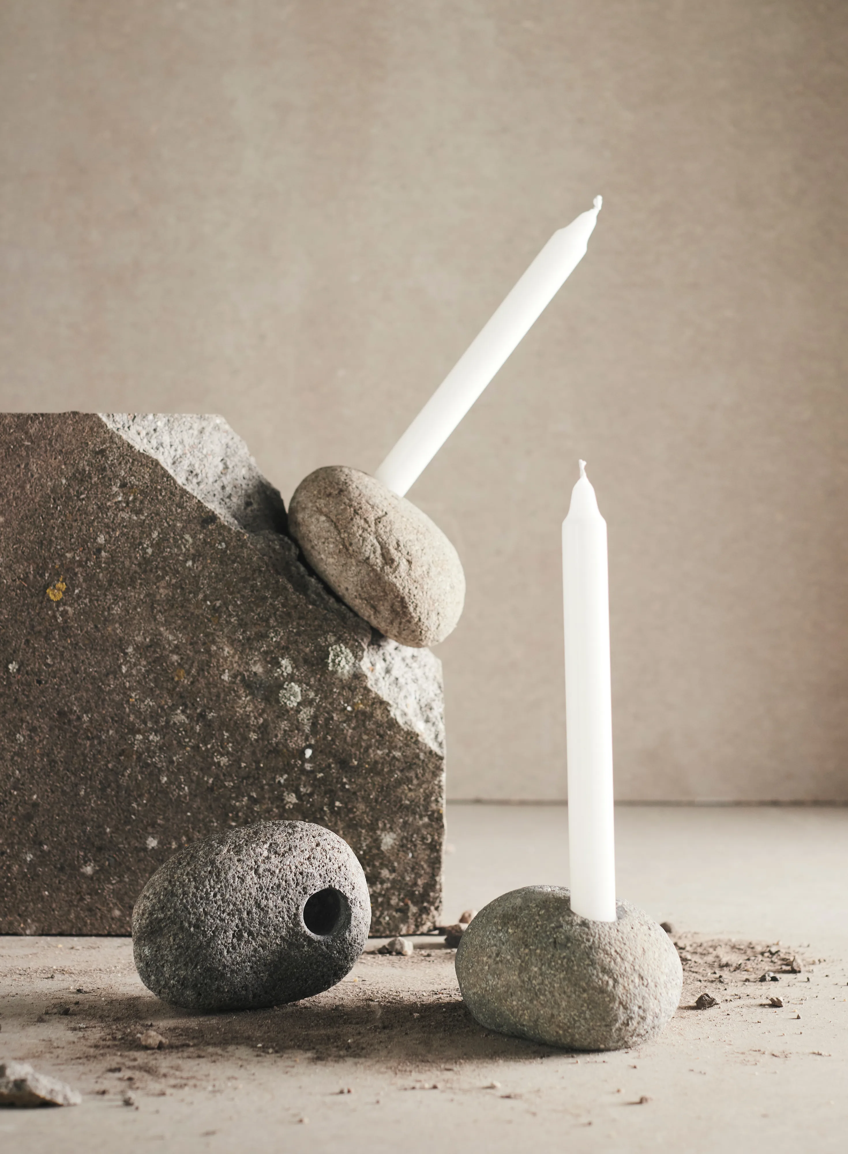 Bougie Atmosphera - Parfum D'ambiance En Cire 400g, Couleur Gris Taupe, Parfaite Pour Déco Et Relaxation