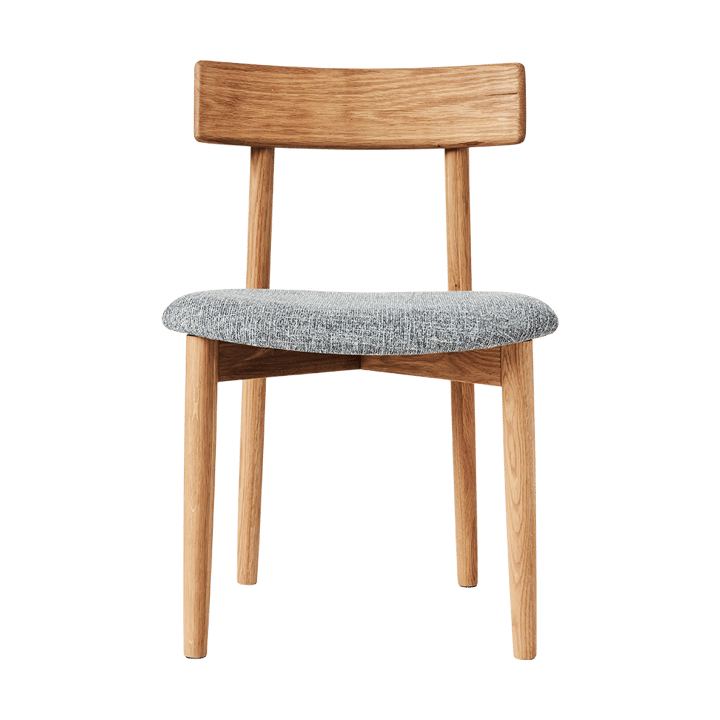 Chaise Tetra avec assise - Tissu de couleur béton-chêne huilé naturel - MUUBS