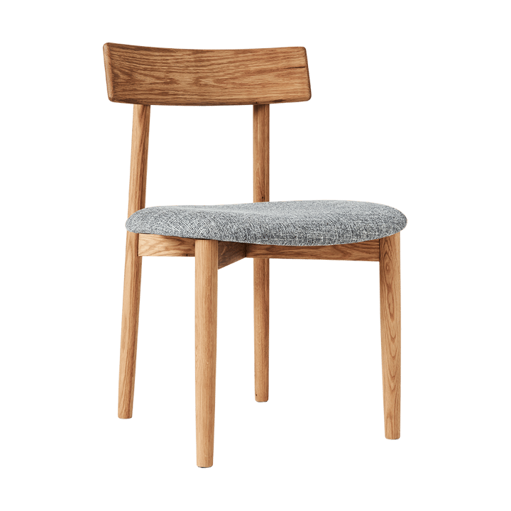 Chaise Tetra avec assise - Tissu de couleur béton-chêne huilé naturel - MUUBS