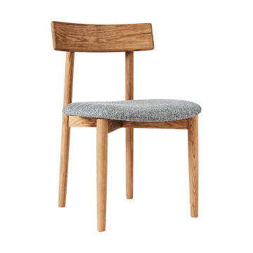 Chaise Tetra avec assise - Tissu de couleur béton-chêne huilé naturel - MUUBS