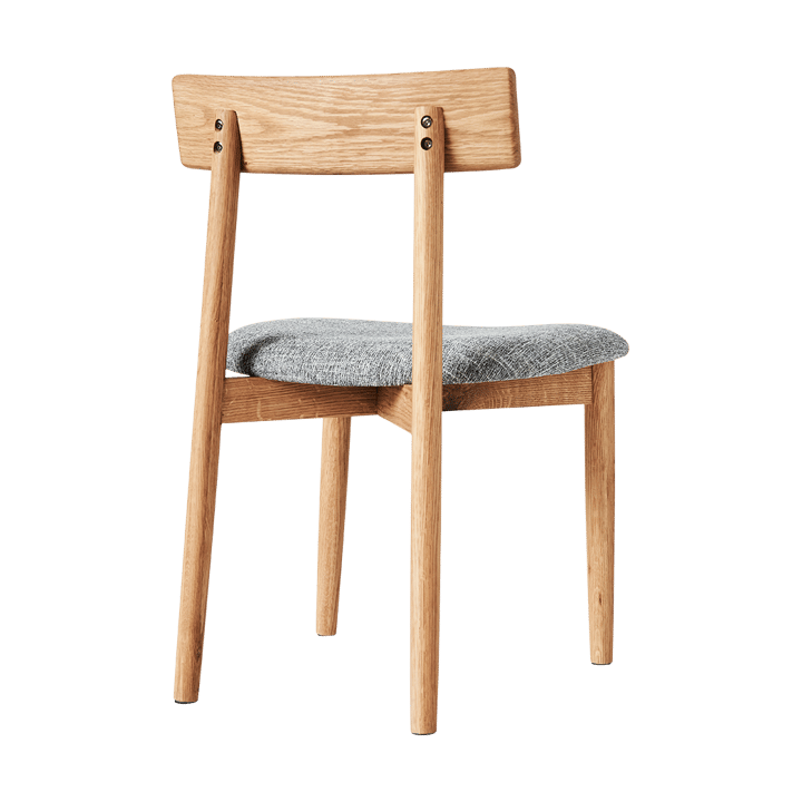 Chaise Tetra avec assise - Tissu de couleur béton-chêne huilé naturel - MUUBS