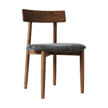 Chaise Tetra avec assise - Tissu de couleur granit-chêne foncé - MUUBS