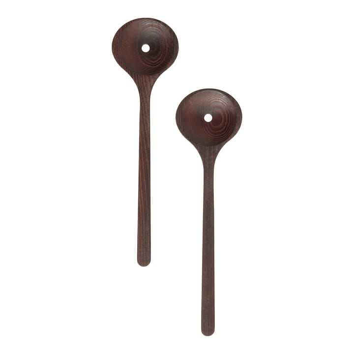 Couverts à salade Yami 30 cm, lot de 2 - Marron - MUUBS