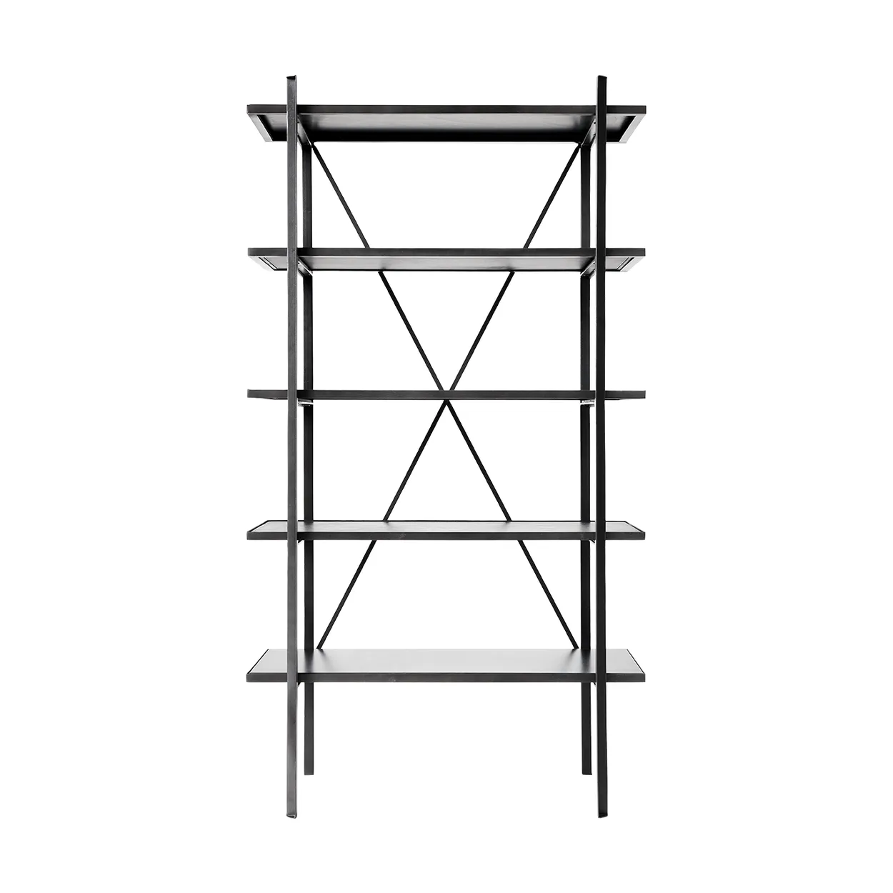 MUUBS Étagère de sol Austin 90x160 cm Noir | Design Scandinave | Étagères & systèmes de rayonnage | Noir