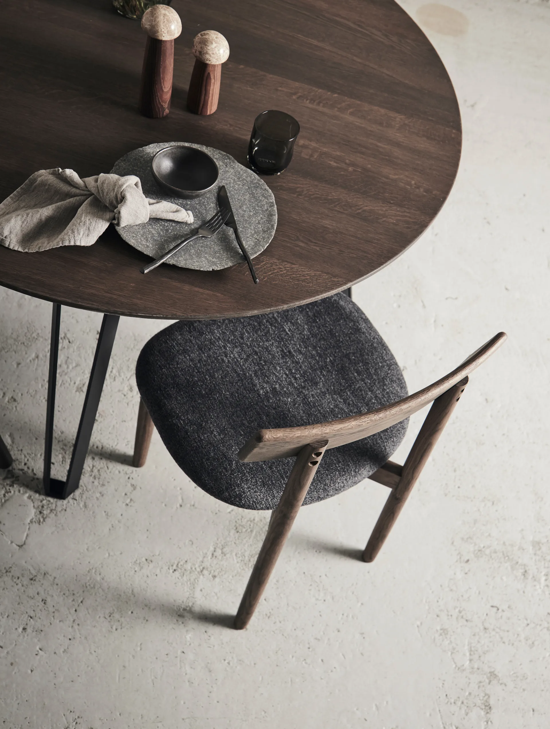 Moulin à sel et à poivre Yami M, Frêne carbonisé-marbre MUUBS