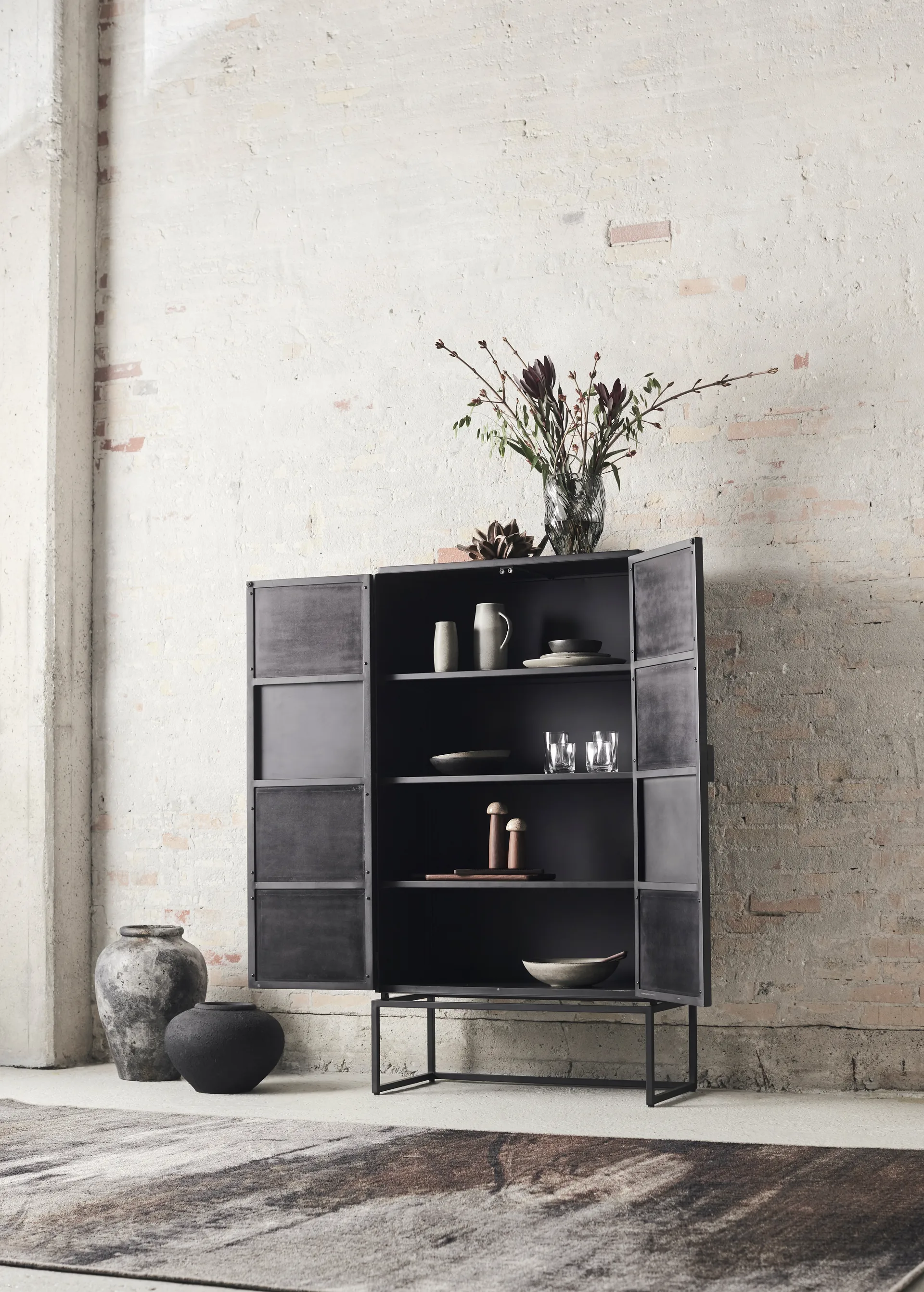 Moulin à sel et à poivre Yami M, Frêne carbonisé-marbre MUUBS