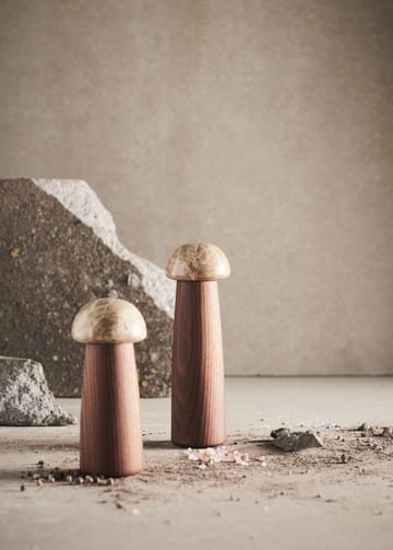 Moulin à sel et à poivre Yami S - Frêne carbonisé-marbre - MUUBS
