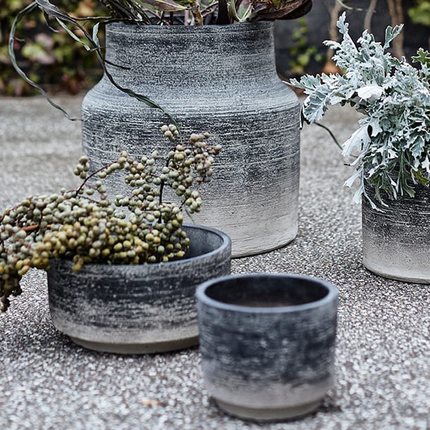Pot Kanji Ø 15cm, Gris MUUBS