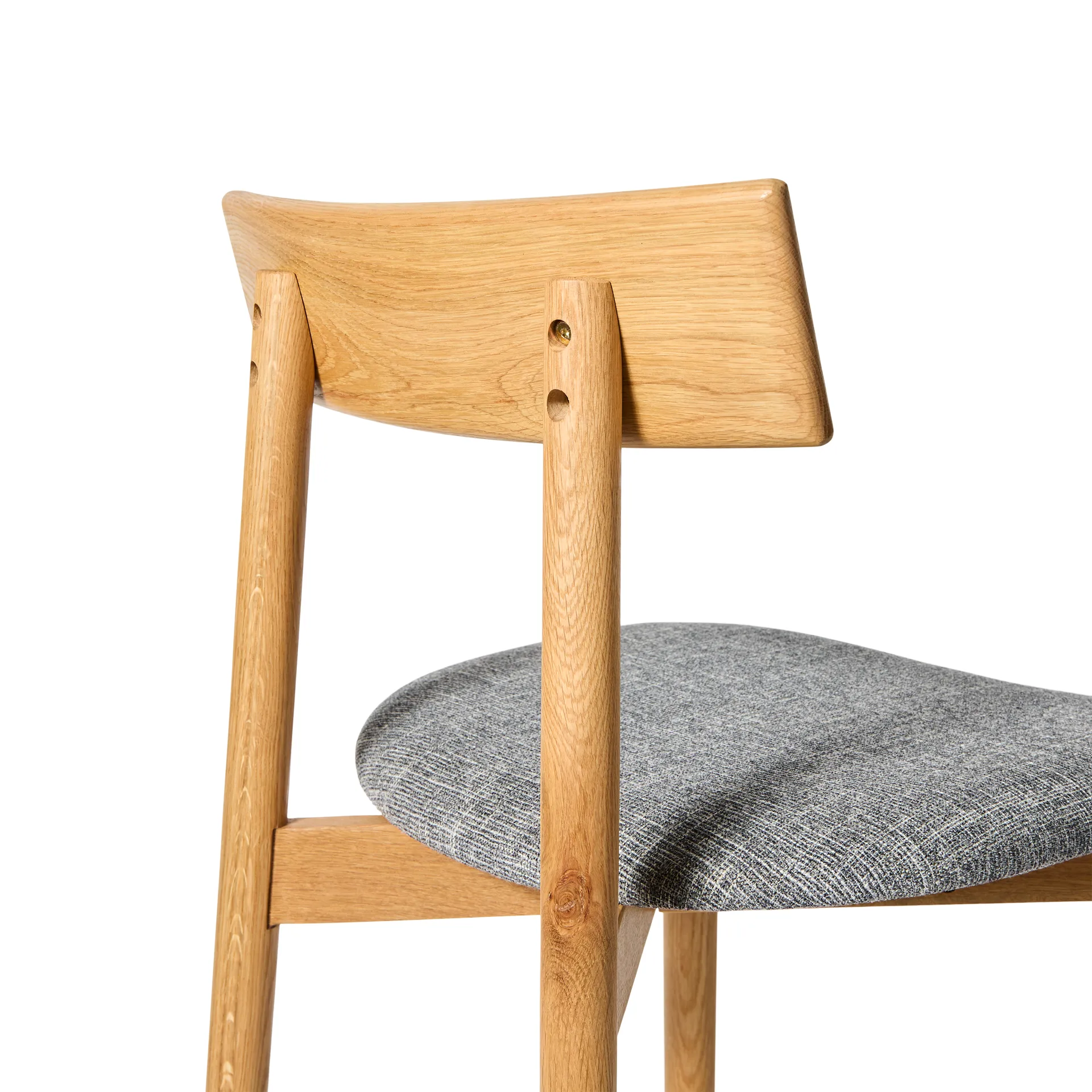 Tabouret de bar Tetra, Tissu couleur béton-chêne huilé naturel MUUBS