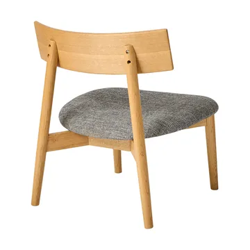Tetra lounge chair - Tissu couleur béton-chêne huilé naturel - MUUBS