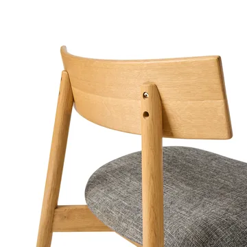 Tetra lounge chair - Tissu couleur béton-chêne huilé naturel - MUUBS