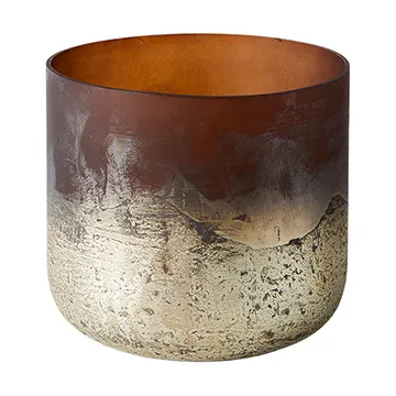 Vase Lana Ø14x14 cm - Brown-gold - MUUBS