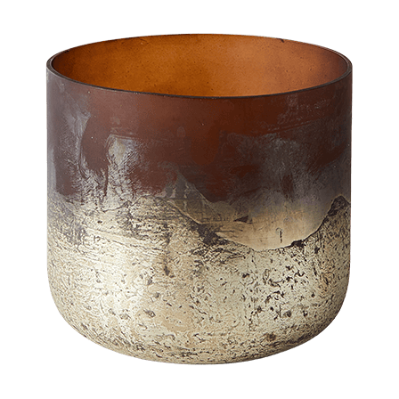 Vase Lana Ø14x14 cm - Brown-gold - MUUBS