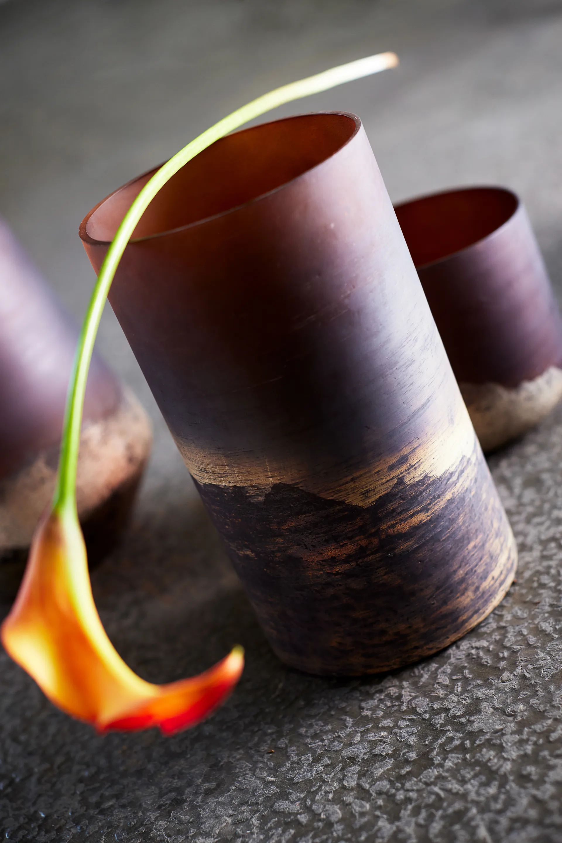 Vase Lana Ø14x25 cm, Brown-gold MUUBS