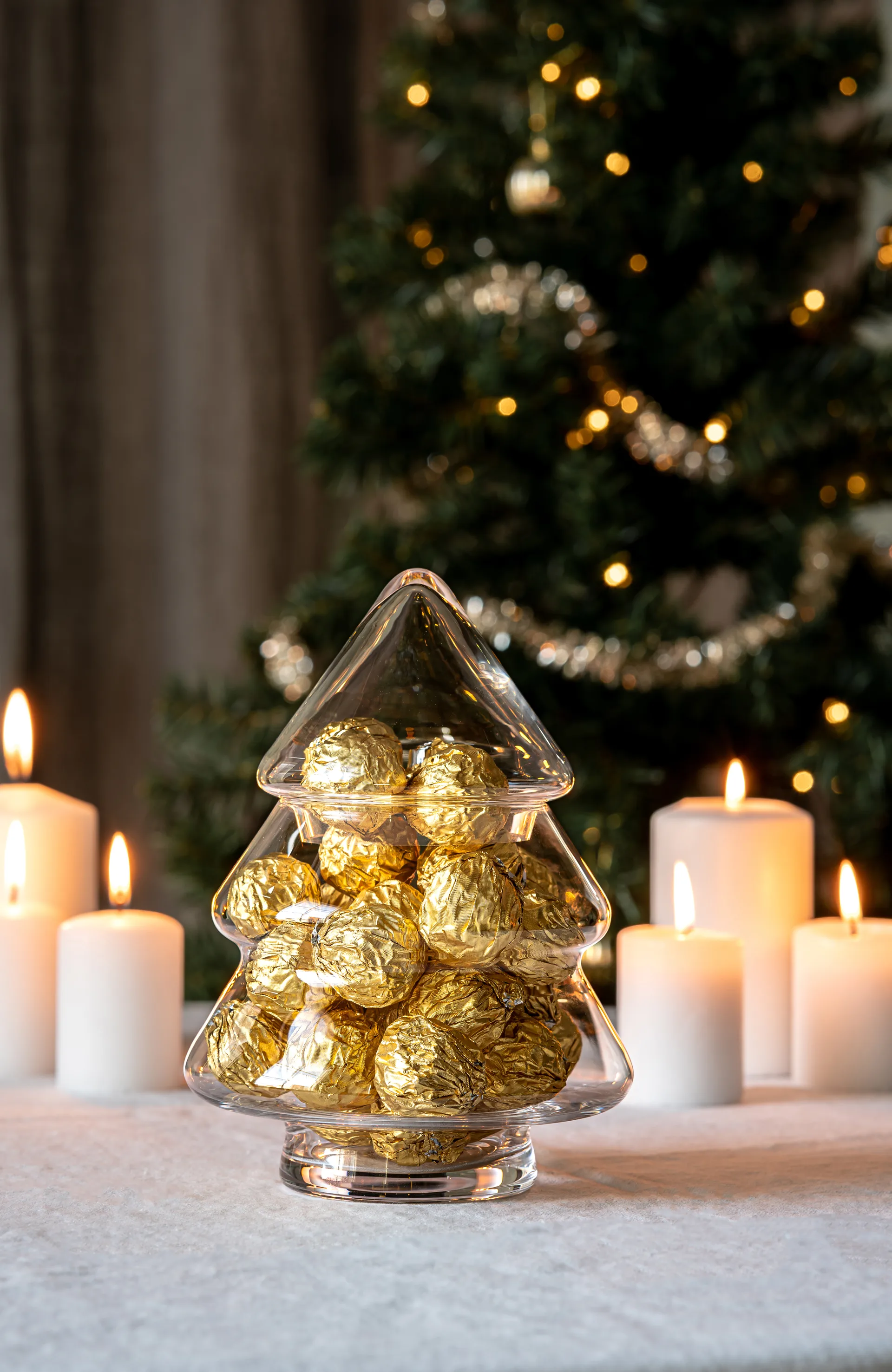 Bocal en verre avec couvercle Glass tree, 20 cm Muurla